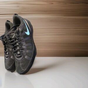 Nike 316130-011 Womens 7.5 Black Suede/Aqua Bicycle Toe Sneakers Shoes Athletic‎